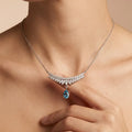 Blue Royal Azure Teardrop Necklace