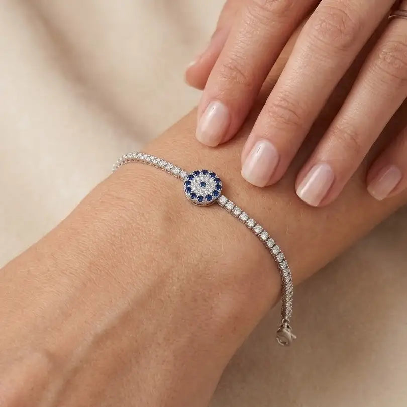 The Sapphire Eclipse Tennis Bracelet