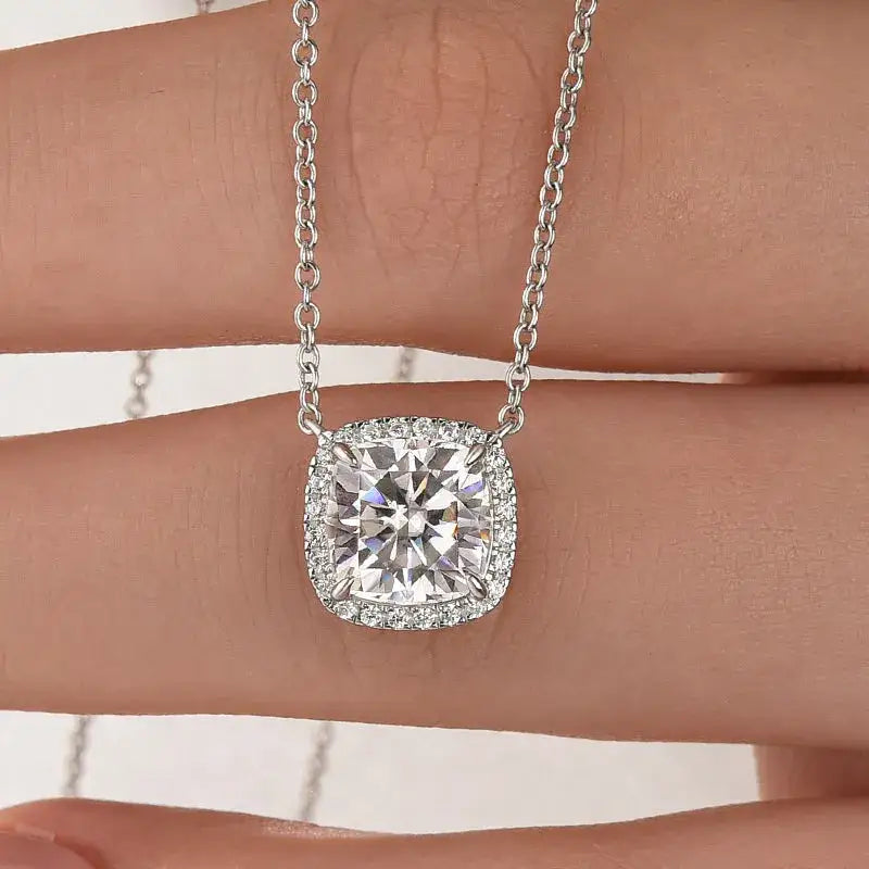 Cushion Halo Necklace
