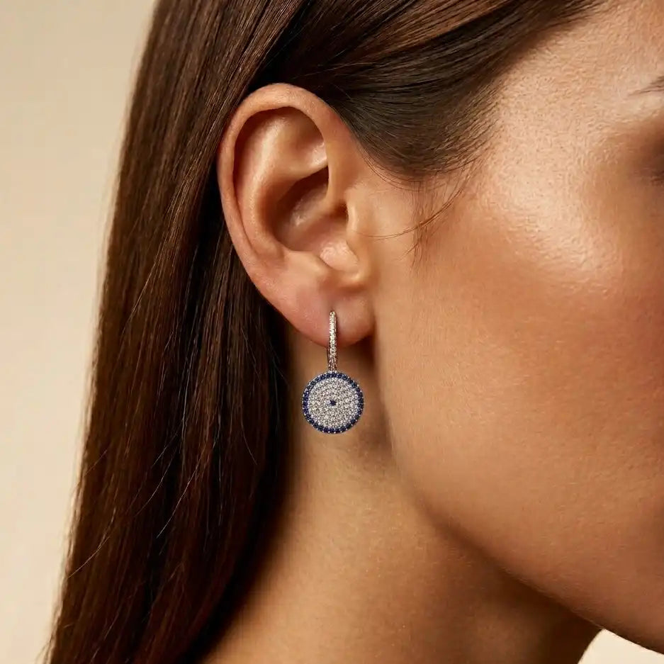 The Helix Pavé Drop Earrings