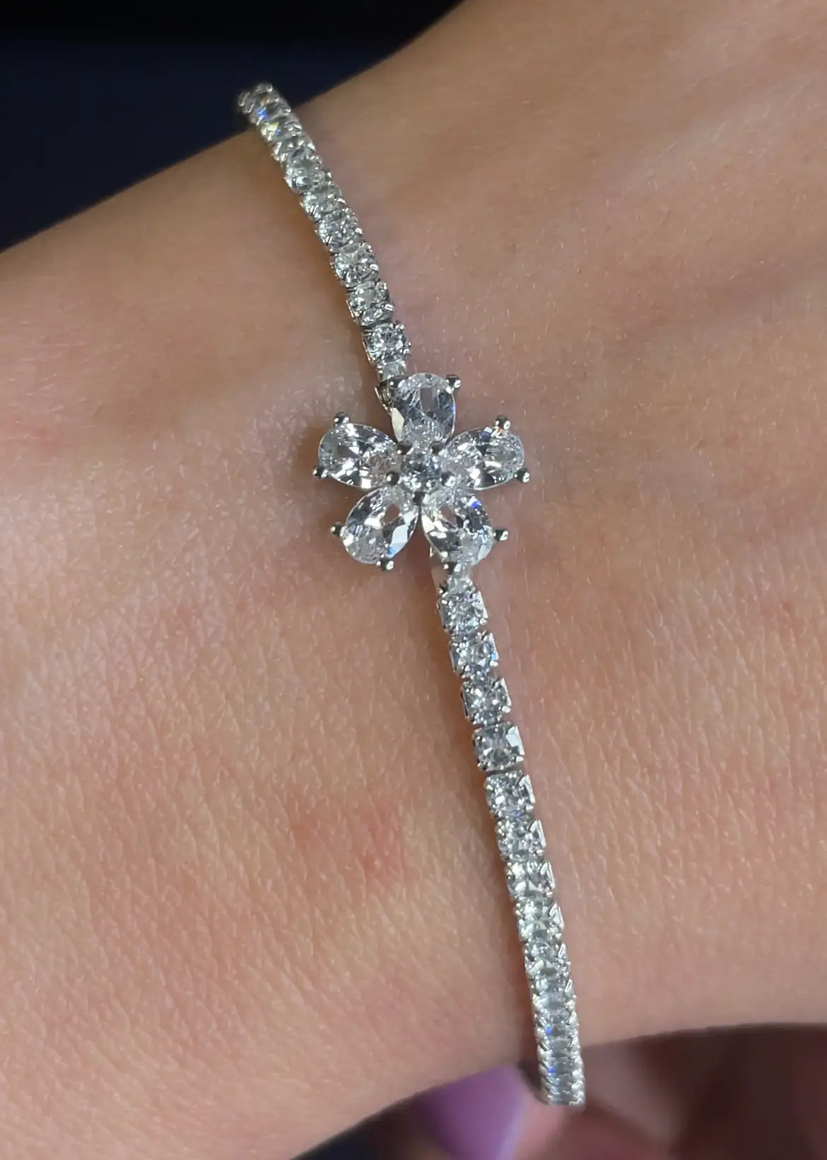 The Horizon Pavé Tennis bracelet