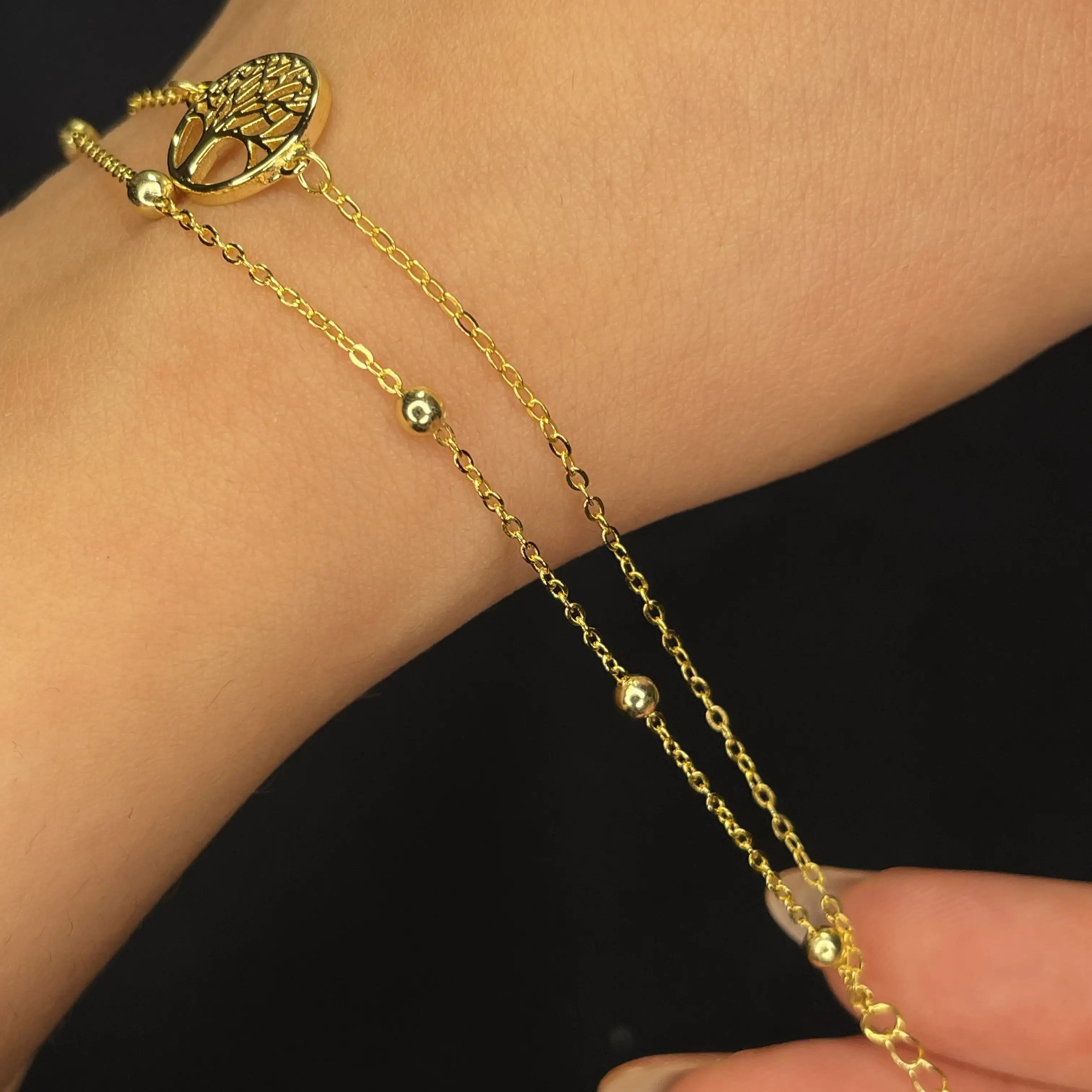 Tree of Life Double-Strand Bracelet