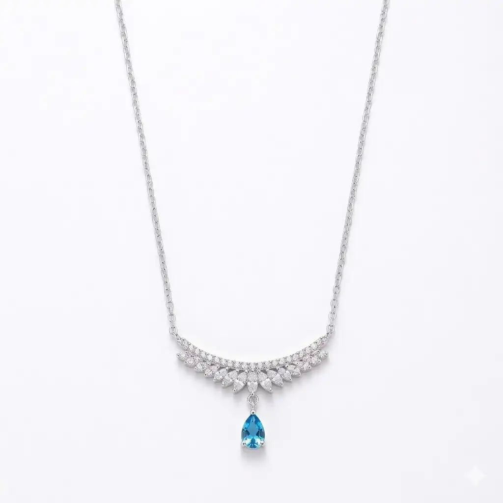 Blue Royal Azure Teardrop Necklace