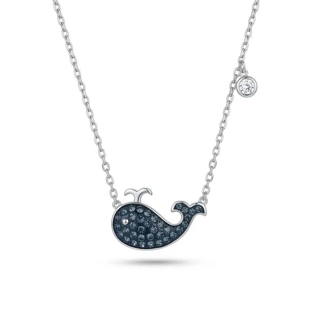 Whale and Wave Necklace
