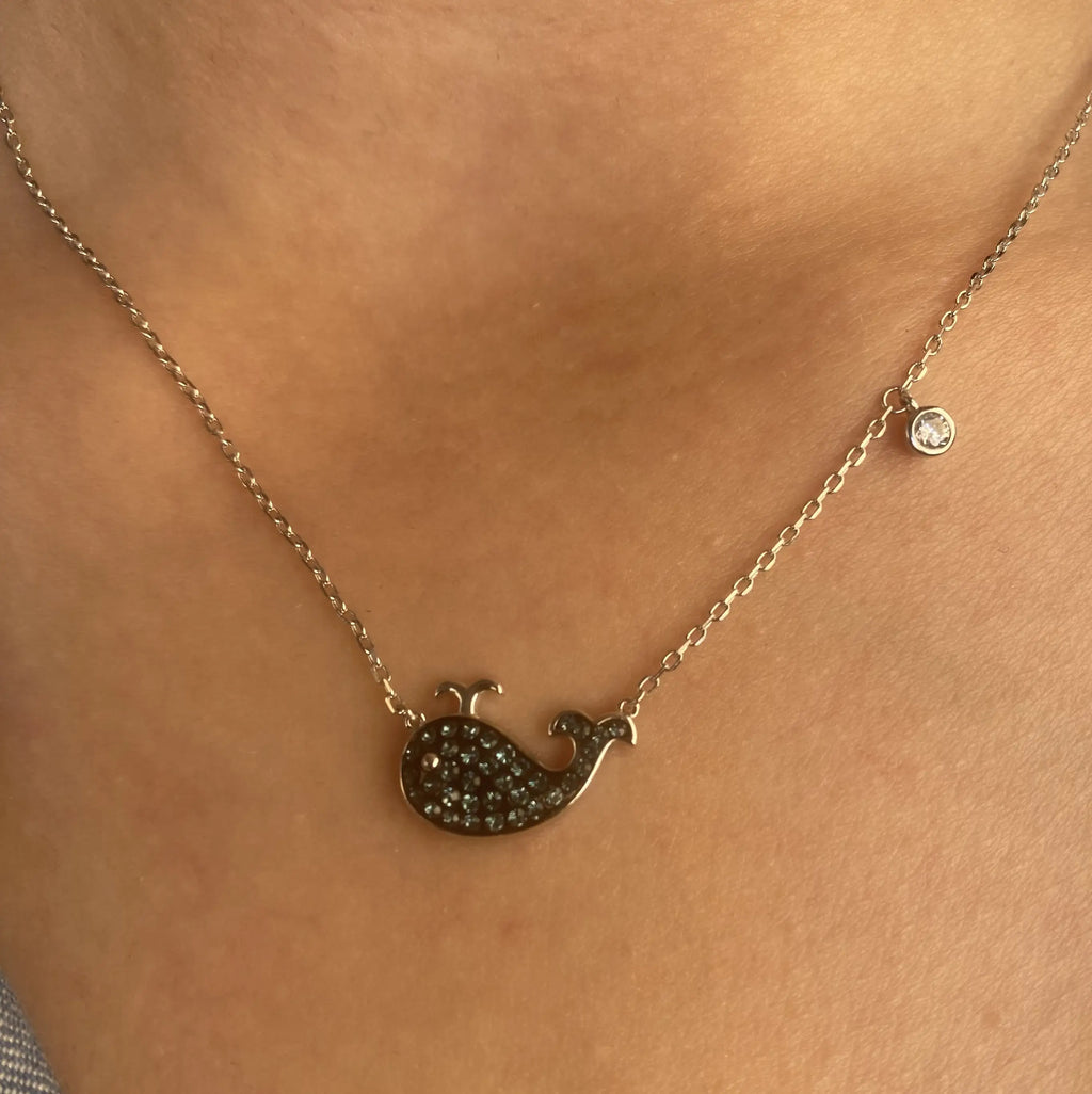 Whale and Wave Necklace