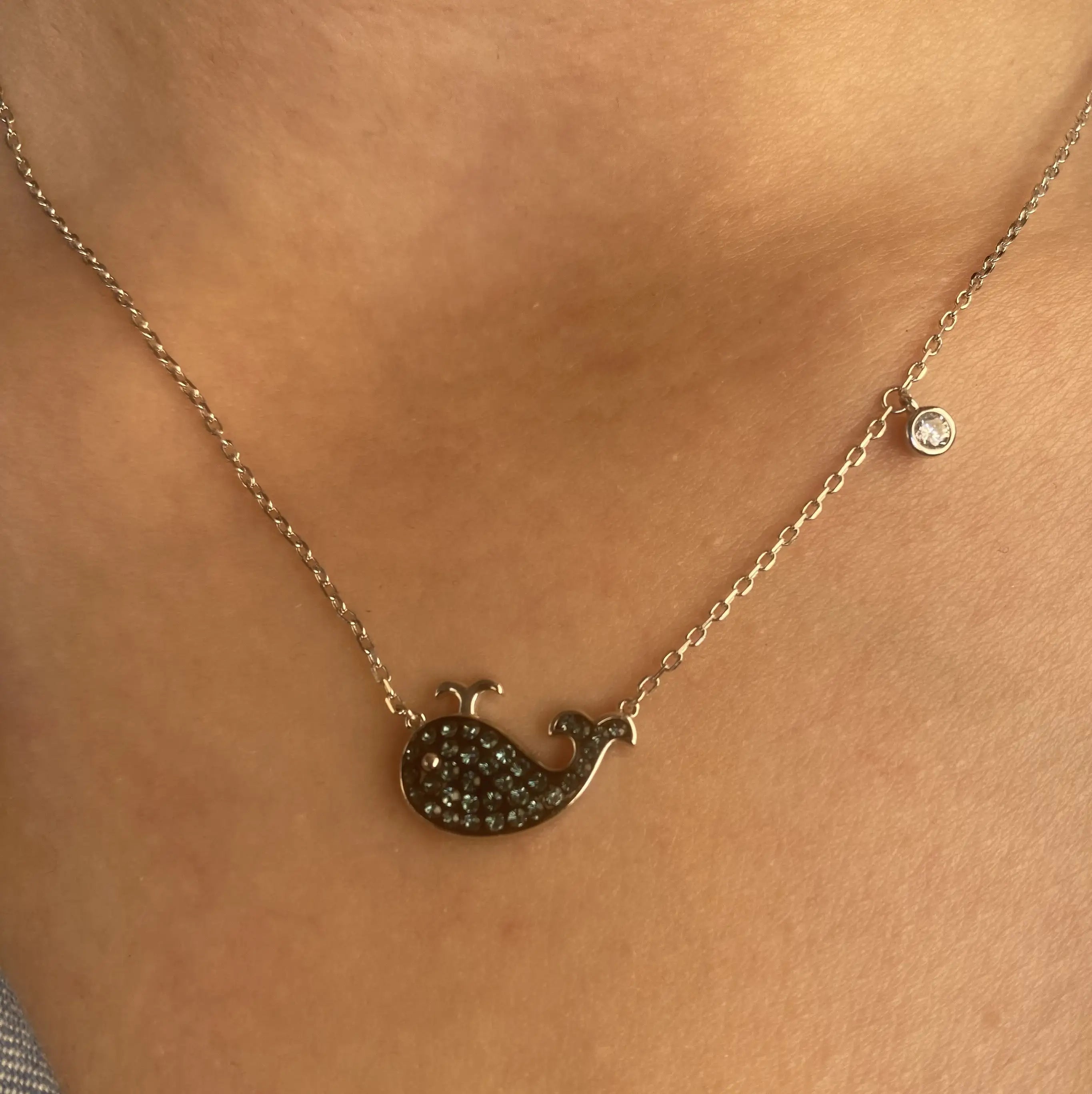 Whale and Wave Necklace