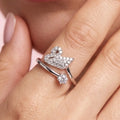 The Graceful Swan Bypass Ring (Adjustable)