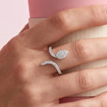 The Serpentine Pavé Wrap Ring (Adjustable)