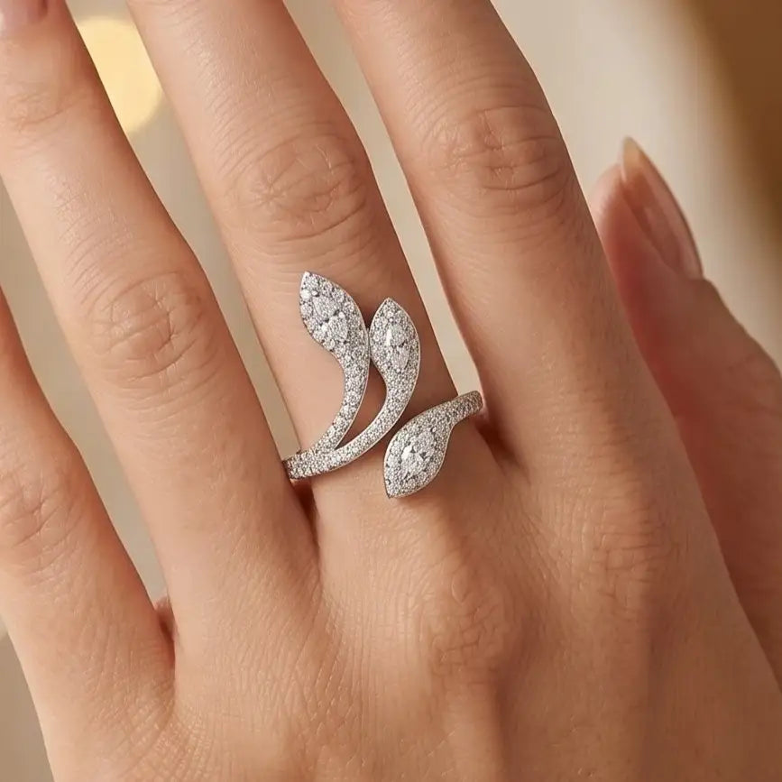 The Laurel Bloom Wrap Ring (Adjustable)