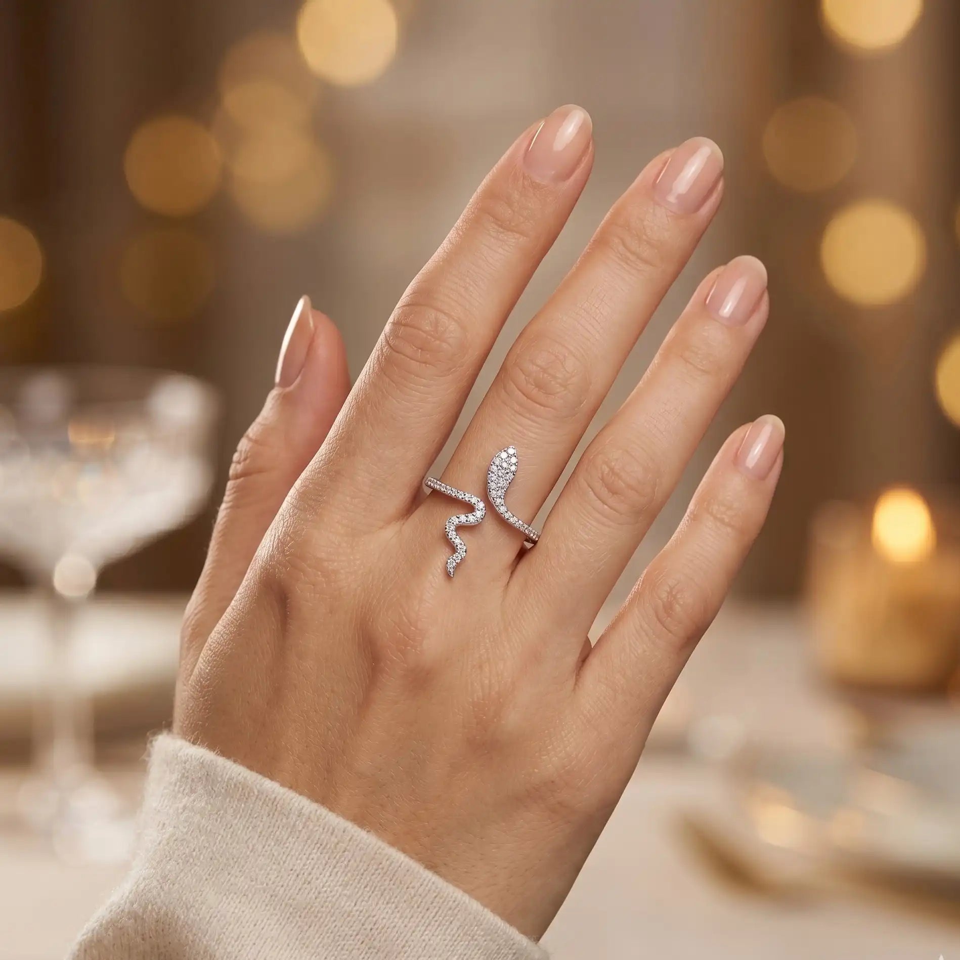 The Seraphina Snake Ring (Adjustable)