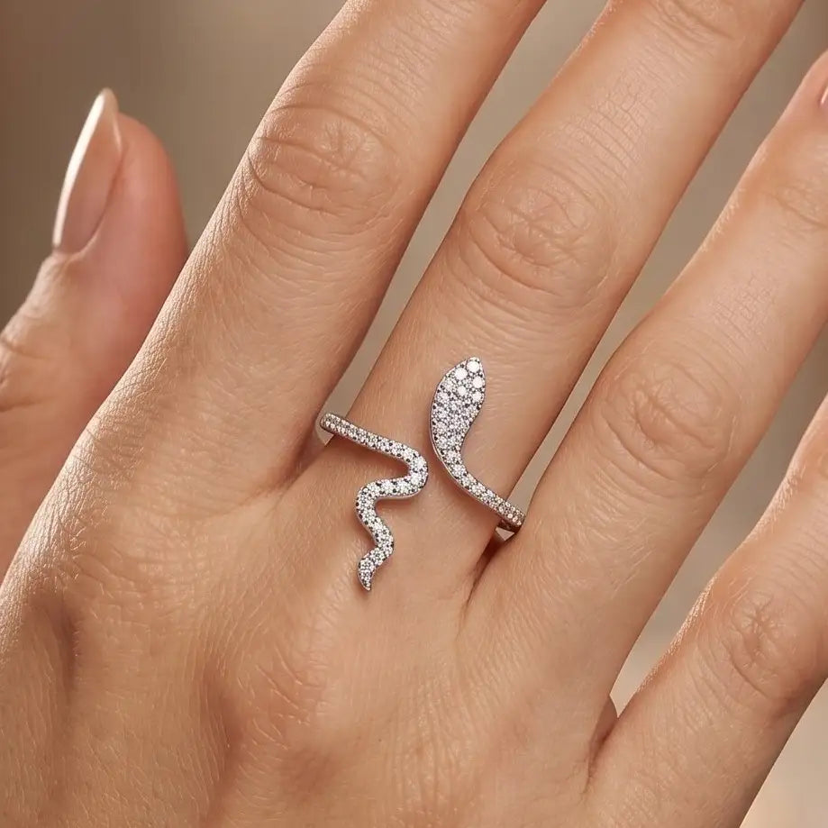 The Seraphina Snake Ring (Adjustable)