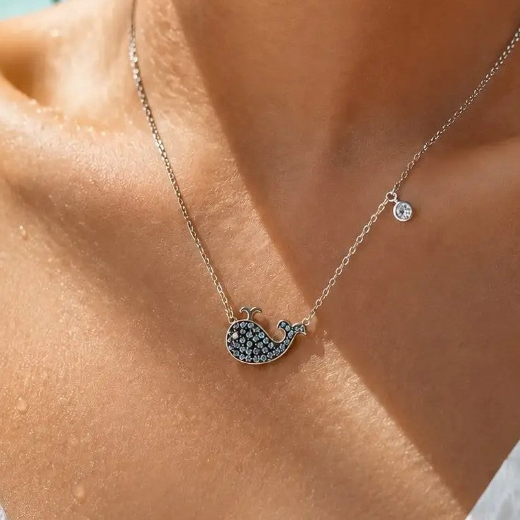 Whale and Wave Necklace